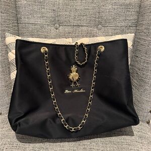 Love Moschino Black Tote with Gold Chain